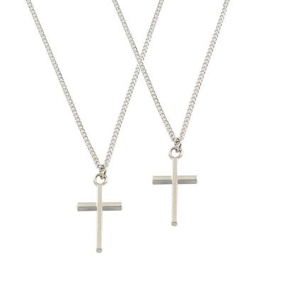 Shop Made In Japan Cross Pair Necklace Present Wrapping Gift Box Pn0015 Silver Silver [Jewelry M] Men's Women's +
