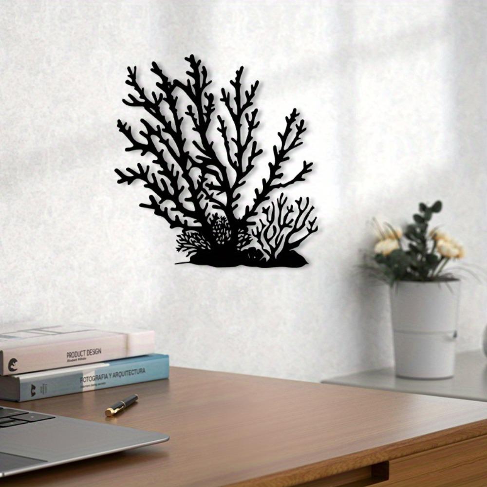 Vintage Coral Iron Wall Art Rustic Beach House Decor Powder Coated Metal Sculpture Home Decorative Gift For Coastal Lovers