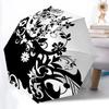 1pc Floral Abstract Automatic Open/close Umbrella, 8-Rib Sturdy Structure, Auto Folding/Opening, Portable Travel Umbrella for Women,065