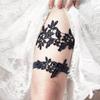Bride Leg Garter Sexy Lace Women Socks Ring White Black 2pcs Wedding Dress Decoration Leg Ring Stockings Garters Thigh Bands