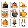 Halloween Pumpkin Witch Hat Hanger Cardstock Festive Ornament Indoor and Outdoor Halloween Accessory