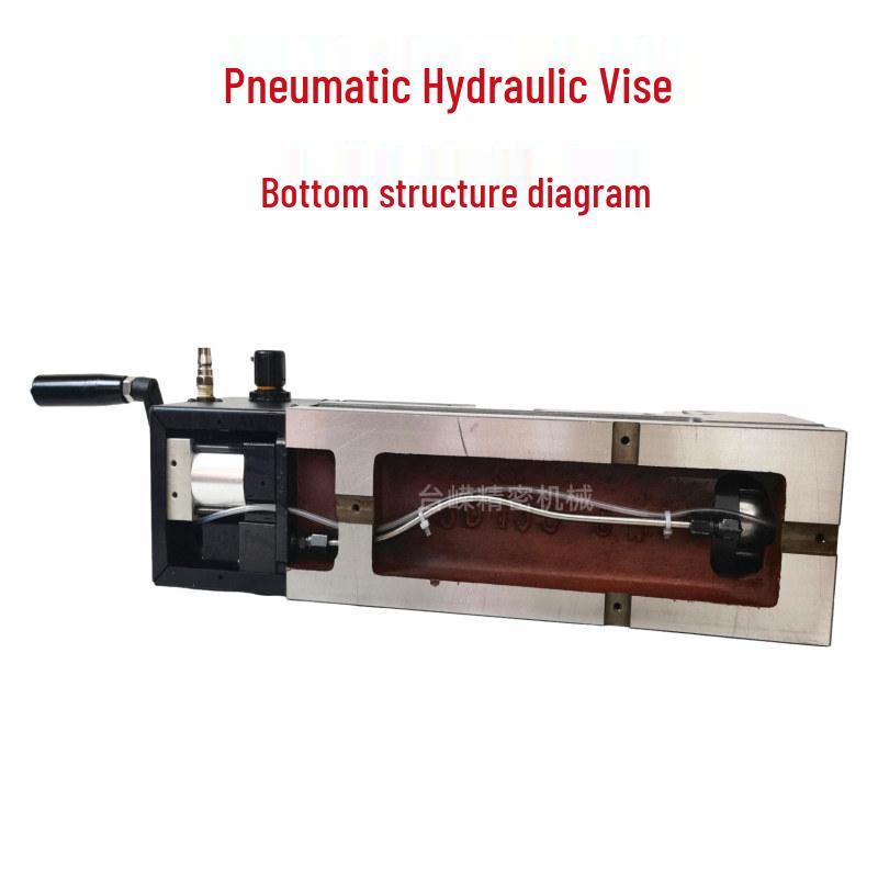 MC Precision 6-Inch Pneumatic Hydraulic Vise with Quick Hydraulic Flat Jaw and Full Accessories