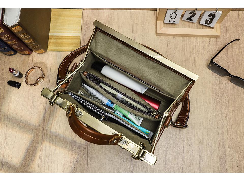 Borsa a mano da donna in pelle pieno fiore con chiusura a scatto metallica - Borsa convertibile a spalla singola/a tracolla per pelli grasse