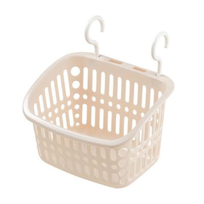 Hanging Shower Caddy Sturdy Plastic Draining Holes Space Saving Simple Hanging Laundry Basket for Bathroom Kitchen