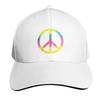 TieDye Peace Sign Hippie Bohemian Festival Symbol Baseball Cap Fishing Hat Big Size Hat Sailor Cap for Unisex Hats Unisex Womens