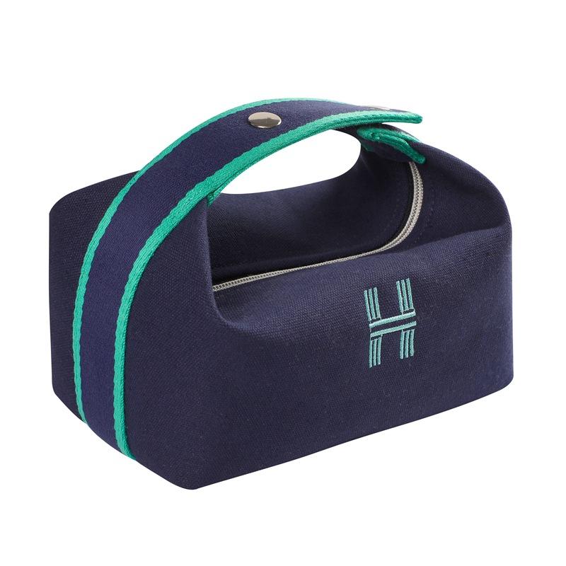 Ladies Portable Cosmetic Bag Fashion Canvas Waterproof Dustproof Washing Bag Simple Portable Storage Bag Makeup Pouch