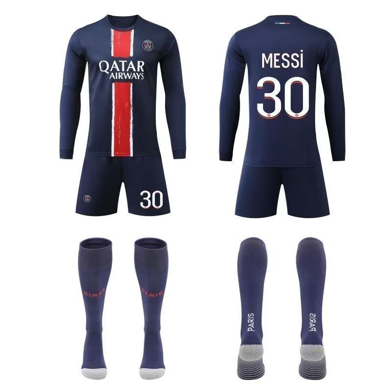 PSG Long Sleeve Football Jersey, Adult Fan Soccer Sport Shirt