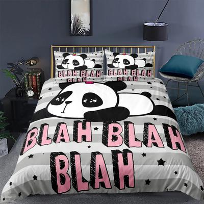 Cartoon Panda Bettwäsche Set 3D Schöne Tiere Bettbezug Home Textil Weichem Bett Eingestellt Einzigen Königin König Größe Für Kin