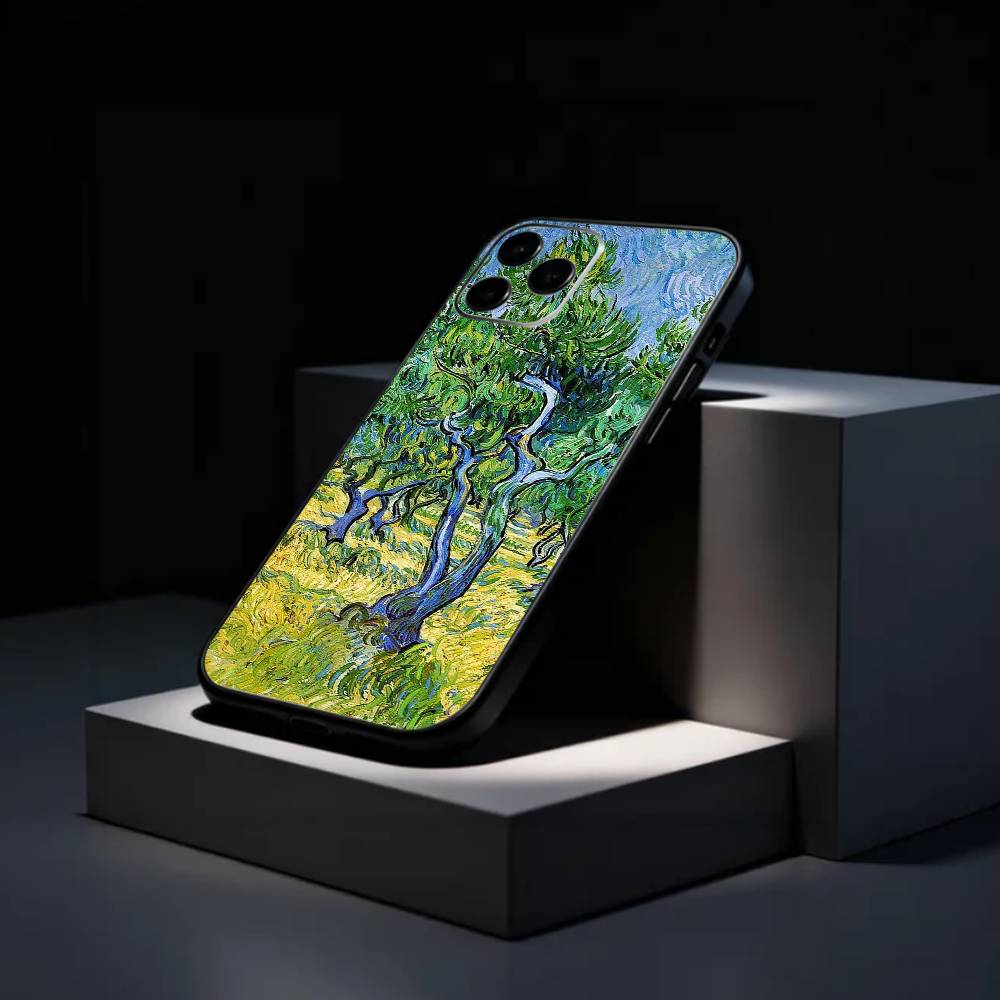 Vincent V-Van Gogh Oil Painting Phone Case Silicone Soft For IPhone 17 16 15 14 13 12 11 X XR Plus Pro Max Plus