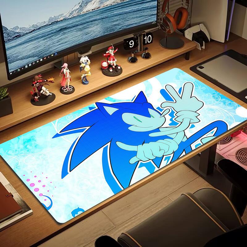 Sonic Vibes Print  Cushion Non-slip Laptop Tablet Big Mousepad XXL Mat Mini PC Playmat With Lock Edge