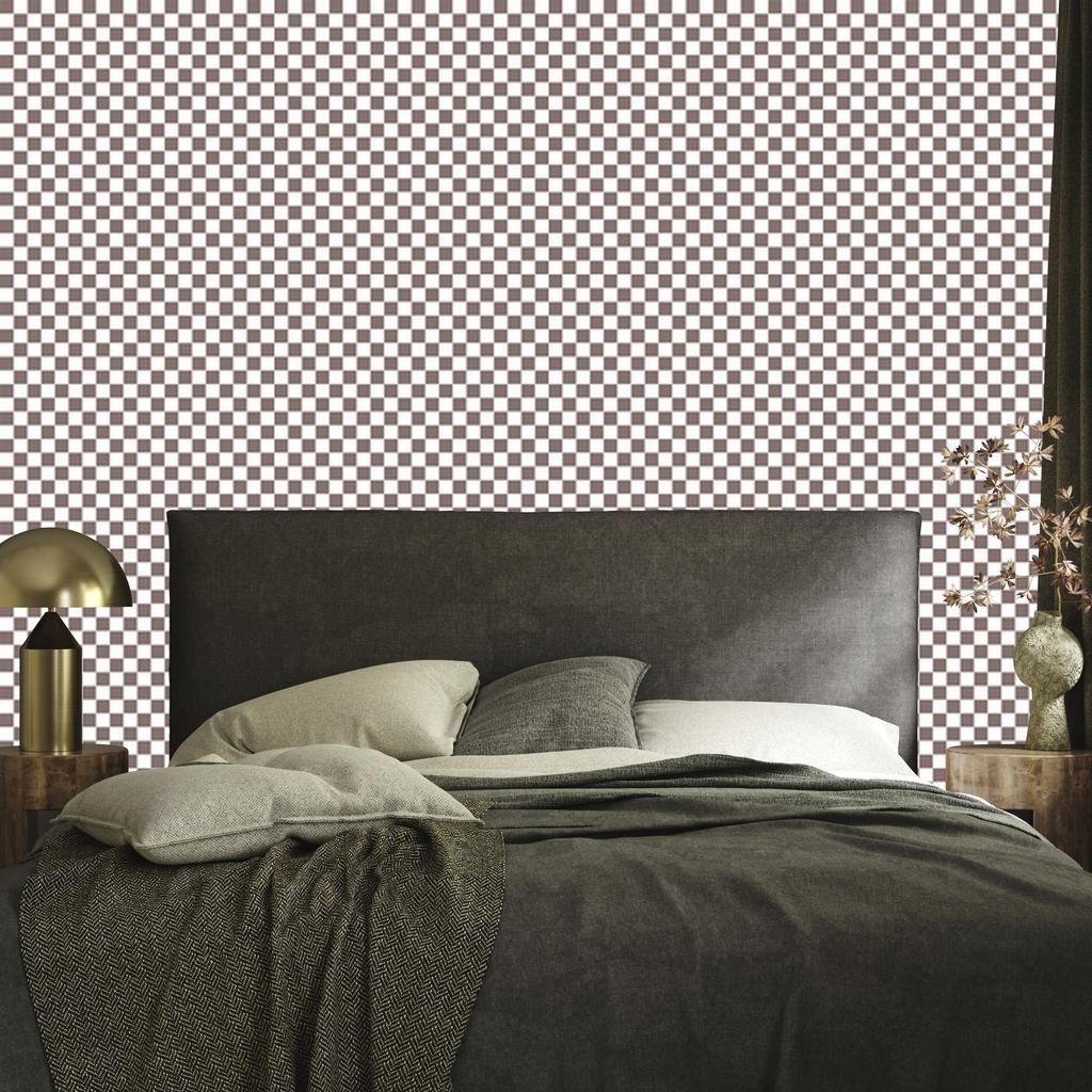 Checkerboard Wallpaper Light Gray and Red 50x1000