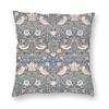 William Morris Strawberry Thief Ink Blue Floral Pillowcase Polyester Linen Velvet Printed Decor Pillow Case Bed Cushion Cover