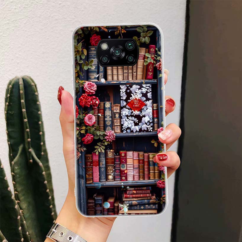 

Read Books illustration Reading For Xiaomi Poco X7 X6 X5 X4 Nfc F7 Ultra F6 F5 Pro Phone Case F4 Gt F3 M6 M5 M4 M3 5G Fundas Cov Xiaomi Poco F7