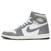 Air 1 Retro High OG Washed Black Unisex Sneakers Grey Fire-Red Light-Smoke-Grey DZ5485-051