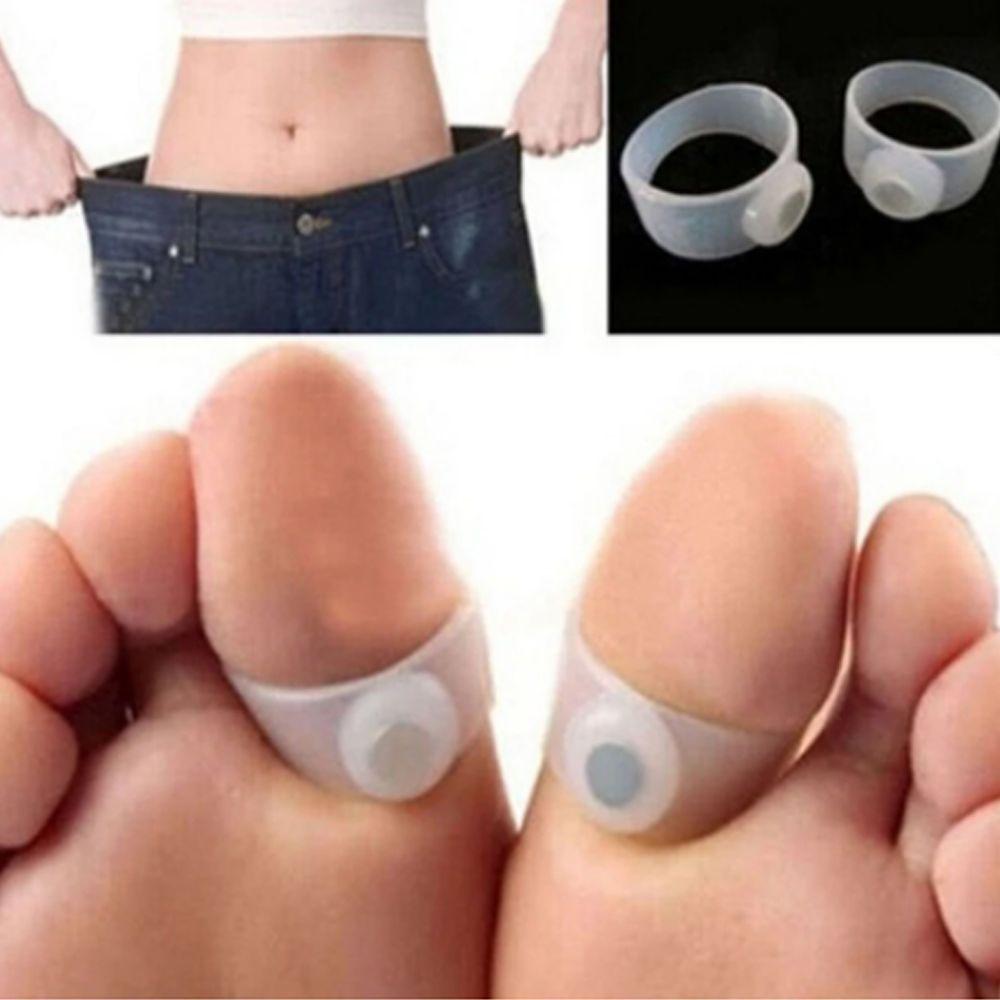 Women Men Health Weight Loss Product Magnetic Therapy Toe Body Magnetic Slimming Tip Rings Silicone