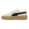 Puma Smash Platform V3 Pristine Black Gum Women Sneakers Cream Gold 391942-01
