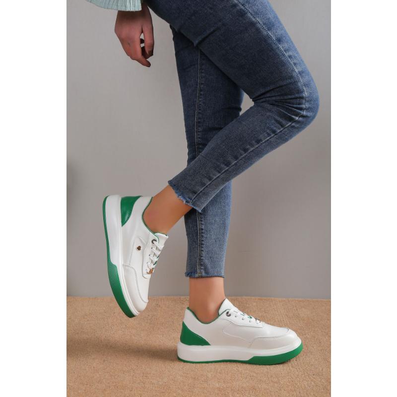 

Одиночные туфли Спортивная обувь Женская весна и осень Новые большие размеры Толстая подошва Шнуровка Низкий верх Повседневная спортивная обувь Женская 43