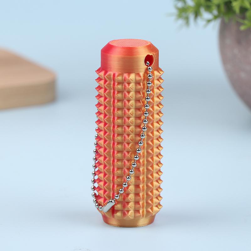 1 kus 7/9 cm pichlavá Grippie stimulační hračka s přívěskem na řetízku pro úlevu od úzkosti, pozitivní novinka, malá kapesní mini fidget hračka