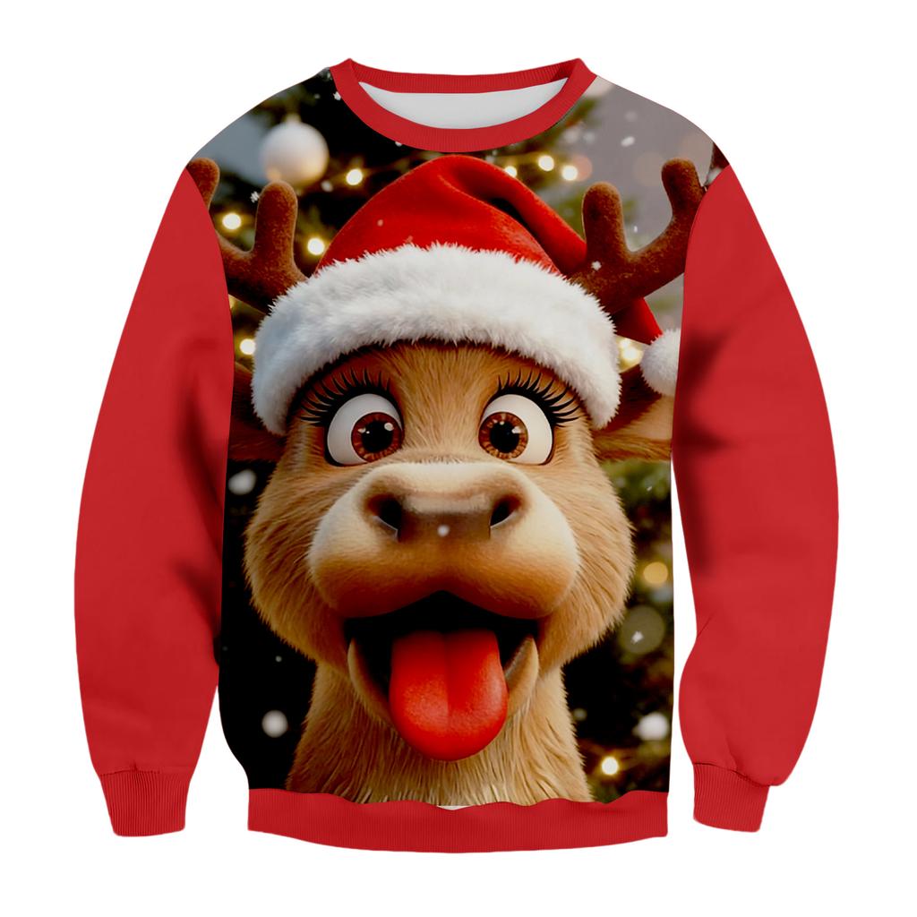 Weihnachtsdruck Lockerer Herren-Hoodie