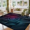 Manchester City Design Crystal Velvet Rug Soft Decorative Mat for Bedroom Entrance