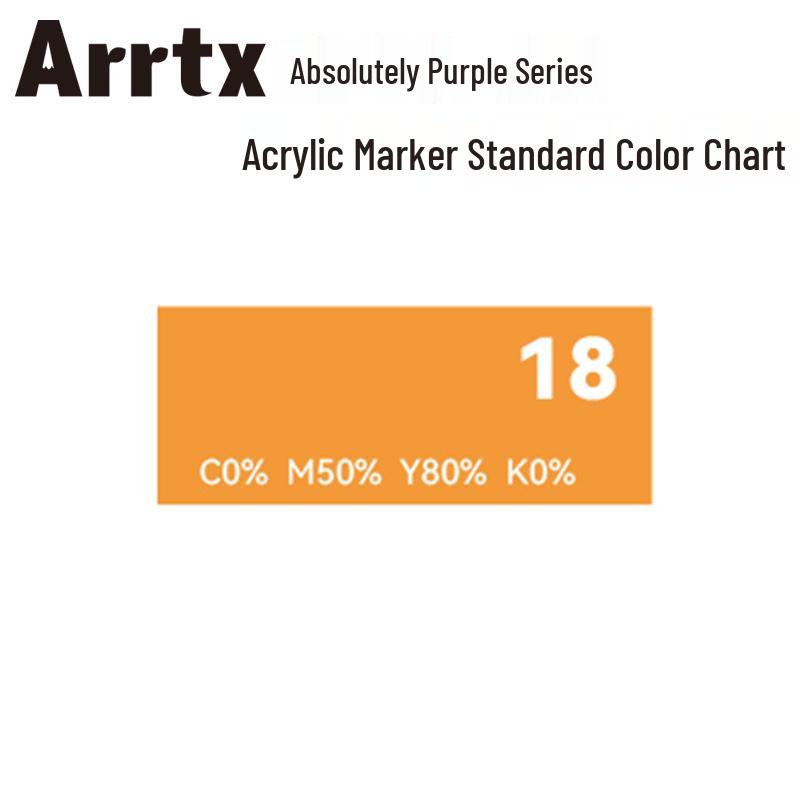Arrtx Ataishi Akrylový marker s měkkým hrotem, Jeden kus, Absolutní fialová, Styl A/B, 30 barev, Voděodolný, Rychleschnoucí, Krycí.
