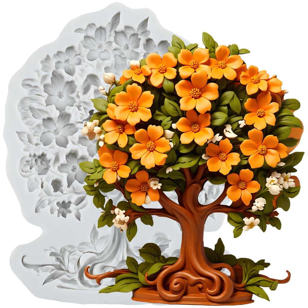 Life Tree Silicone Mold Tree Fondant Molds Cake Decorating Tools Cupcake Topper Candy Resin Clay Chocolate Gumpaste Mold