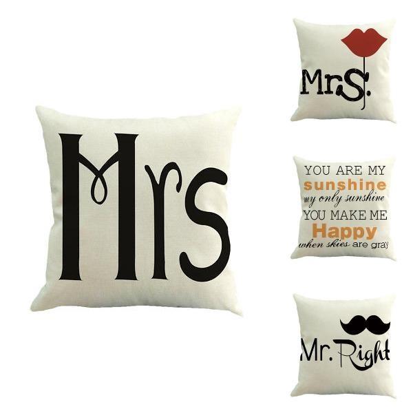 Luxurious Romantic Retro Words Quotes Throw Cushion Cover Pillow Case For Sophisticated Home Decor