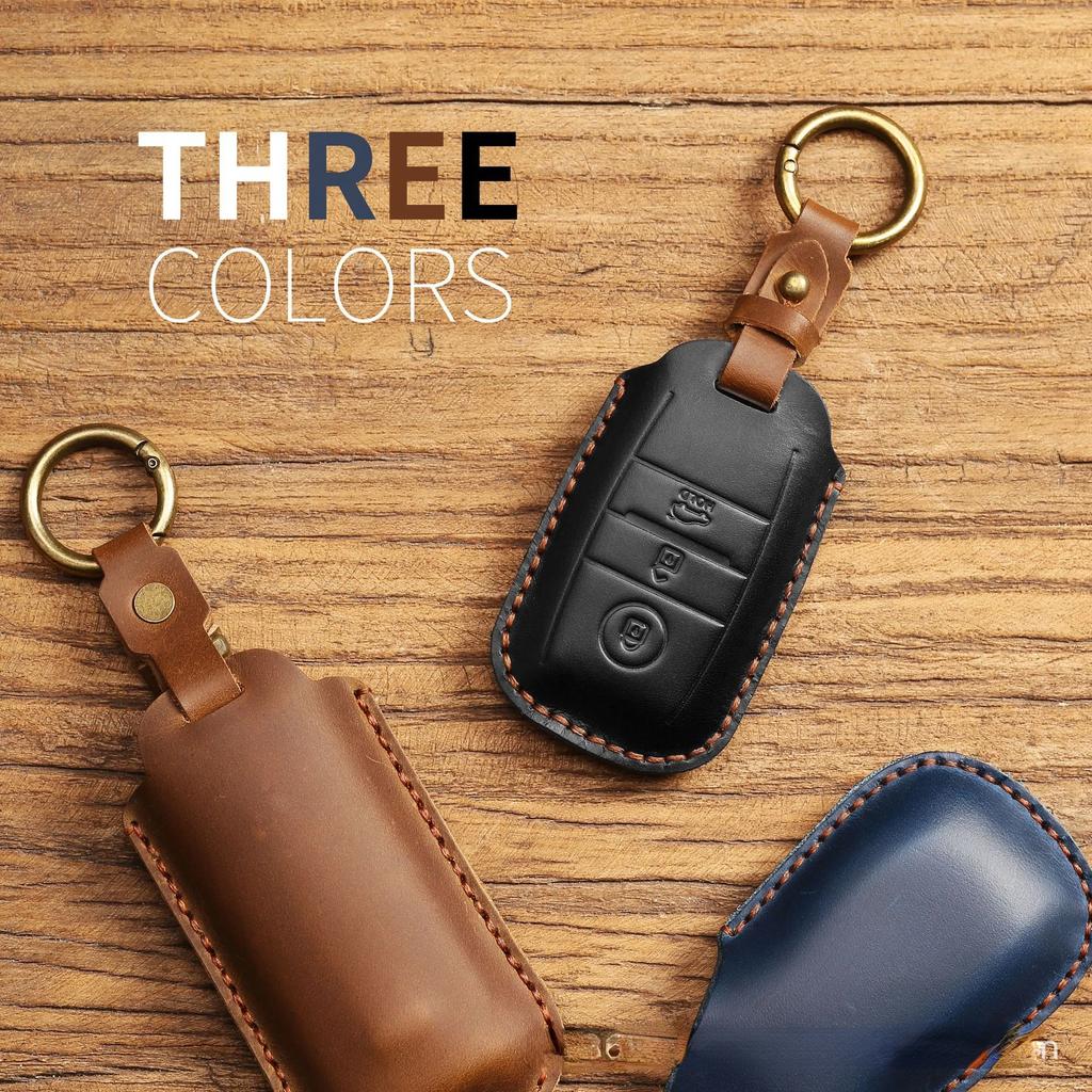 Leather 3 4 Button Car Remote Key Case Cover For Kia Sportage Cerato Optima K2 K3 K4 K5 Rio Picanto K2 Soul Sorento Ski Sedona