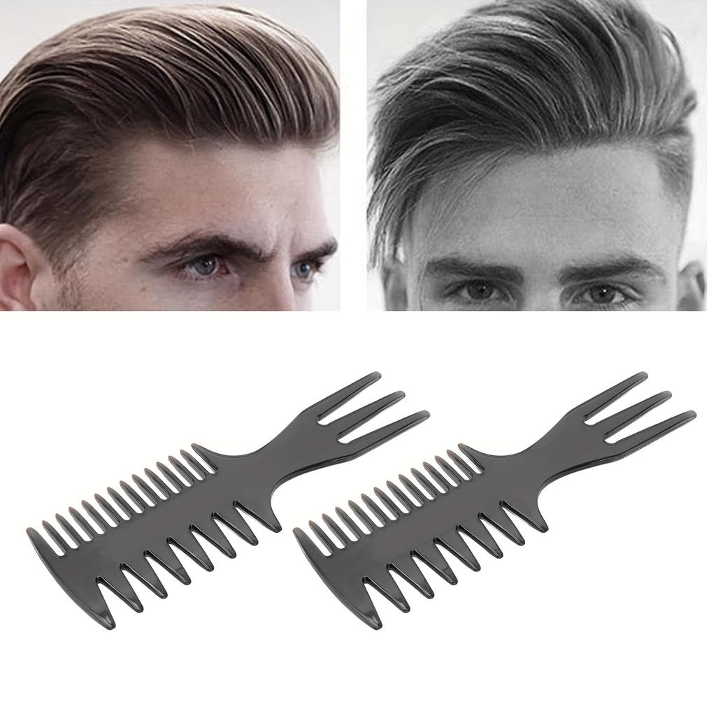 Slicked-back Comb 3 In 1 Fishbone Shaped Hair Extensions Detangling Styling Coloring Comb For Salon Barber Use