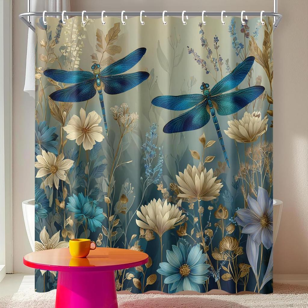 Color Block Duschvorhang 72x72 Zoll Lebendiges Retro Geometrisches Badezimmerdekor Moderner Pop-Art-Stil Wasserdichter Stoffvorhang