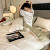 Nanjiren Imitation Tencel Embroidered Solid Color Bedding Set