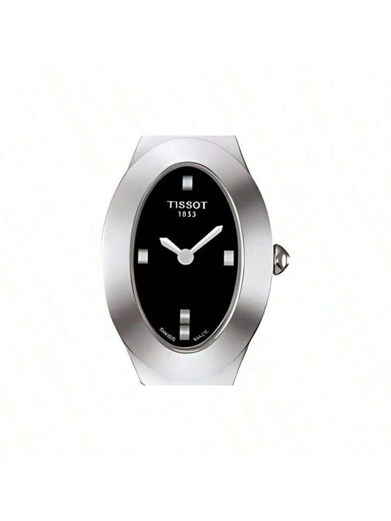 Tissot Quartz Movement, 30m Water-resistant Women's Watch, Swiss Standard Series, 38*21mm Black Dial, Stainless Steel Case Band, T47.1.385.51