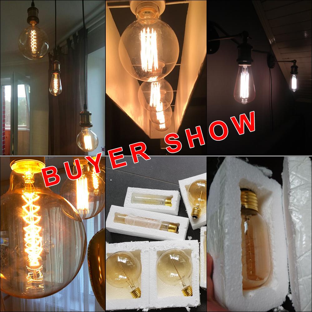 E27 Retro Edison Bulb 220V 40W ST64 G80 G95 G125 Ampoule Vintage Edison Bulb Incandescent Lamp Home Decor Filament Light Bulb