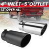 Punct final de evacuare universal 4 inch intrare 5 inch ieșire Lungime 12 inch Tub de eșapament Anti-coroziv Mașină Gât drept de eșapament