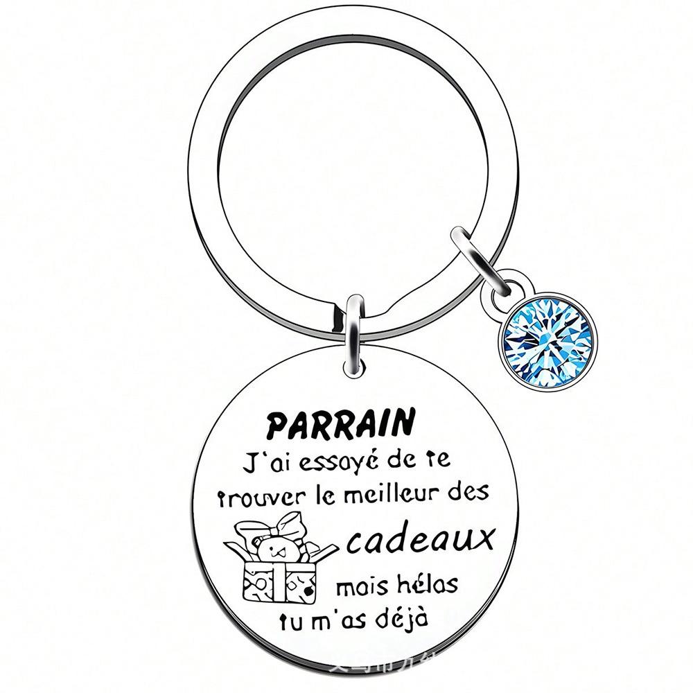 Personalized Stainless Steel Keychain - German, Russian, Spanish Themes with Custom Text and Photos