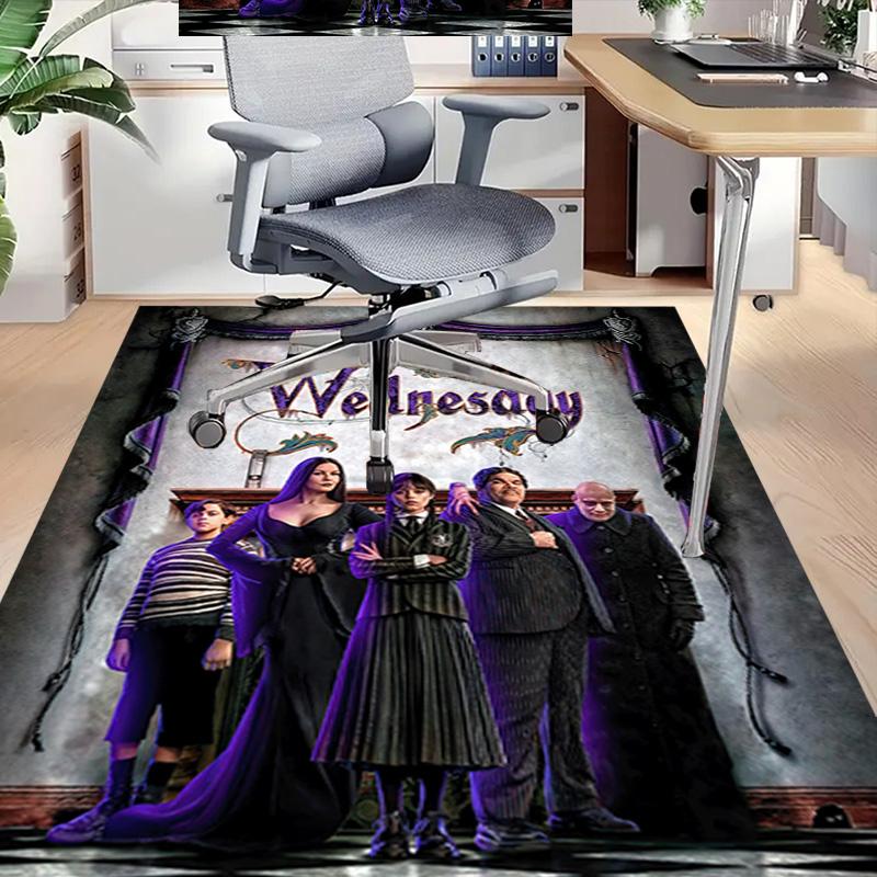 1pc Wednesday Addams Family Carpet for Playroom Bedroom Living Room Sofa Home Decor,kids Game Area Rug Non-slip Floor Mat Y82670