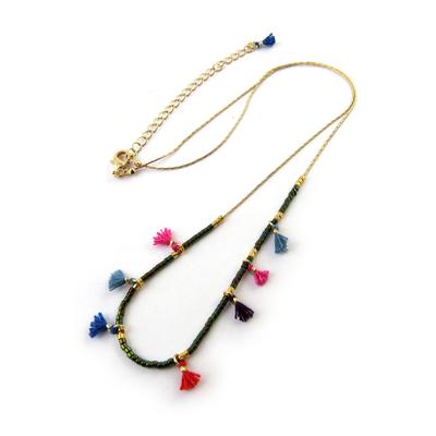 [N7059] - Collier 'Navajos' doré multicolore