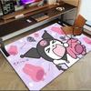 1pc Sanrio Kuromi Mermaid Printed Office Carpet Rectangle Rug Under The Table,Perfect Room Decor for Living Room, Bedroom, Kitchen, Non-slip Floor Mat