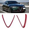 Carbon Fiber Front Grill Cover V Shaped Grille Trim Fit for Alfa Romeo Giulia 20172020 Red