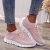 2021 Women's Lightweight Lace-up Mesh Sports Shoes  Size 43 - Large Size, Flat Bottom, Casual Style