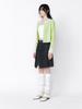 MEENDERI Boucle Knit Cardigan - Yellow Green