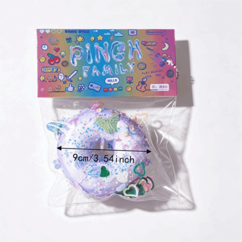 Slow Rebound Cake Squeeze Toys Soft Sticky Doughnut Squishy Toy Doughnut Fidget Toy Desktop