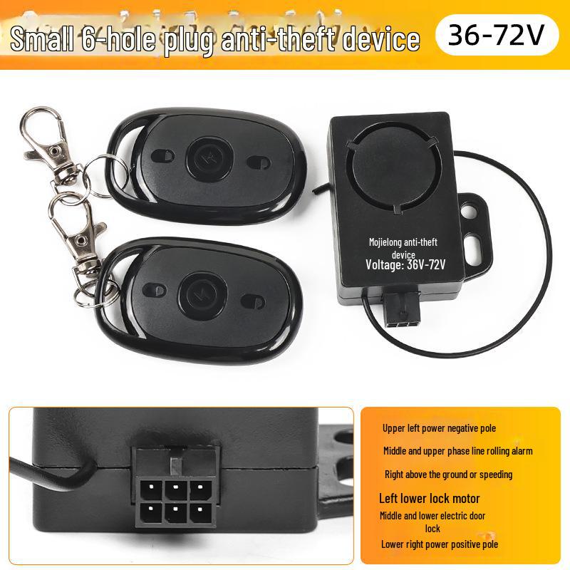 Alarme antirroubo inteligente para motocicletas elétricas e trava de partida remota (48/60/72V)"