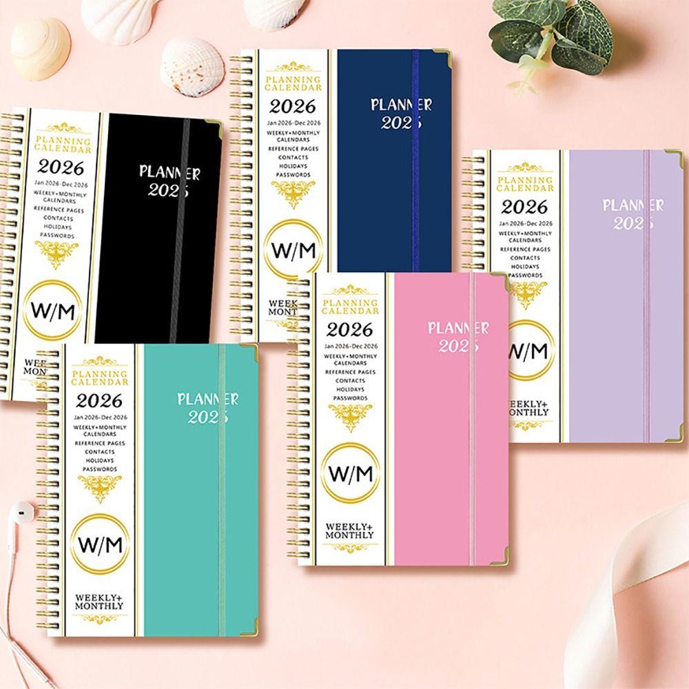 Work Efficiency 2026 Agenda Planner Notebook A5 Goal Habit Schedules Journal Office