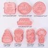 Plastic Cookie Cutters Birthday Series Biscuit Moulds Cookie Moulds Biscuit Cutter Kitchen Baking Accessories for Cookie