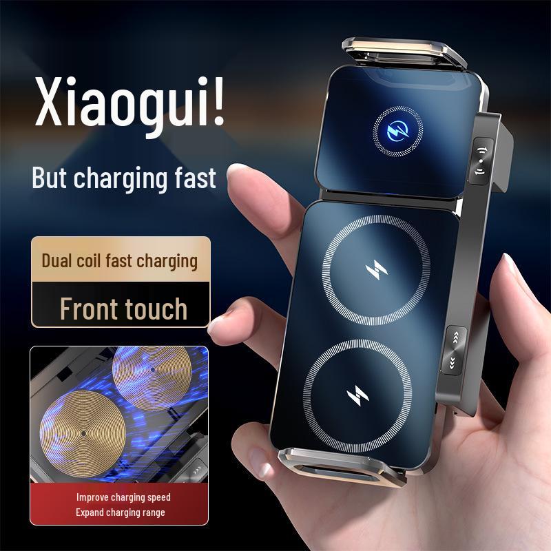 BK55 Foldable Car Phone Mount with Wireless Charging for Huawei X5/Samsung