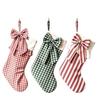 Plaid Hanging Gift Bag Striped Festive Stocking Unique Christmas Stocking  Gift Giving