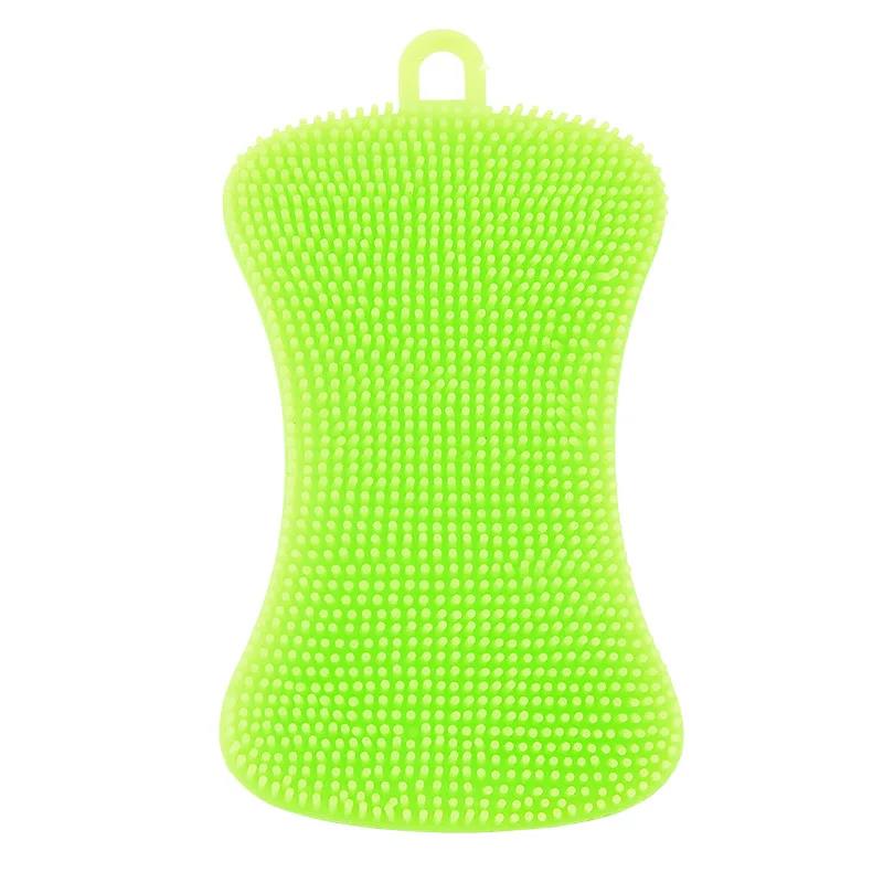 Practical Silicone Sponge Dish Washing Scrubber Household Cleaning Kitchen Gadgets Brush Accessories For Dishes