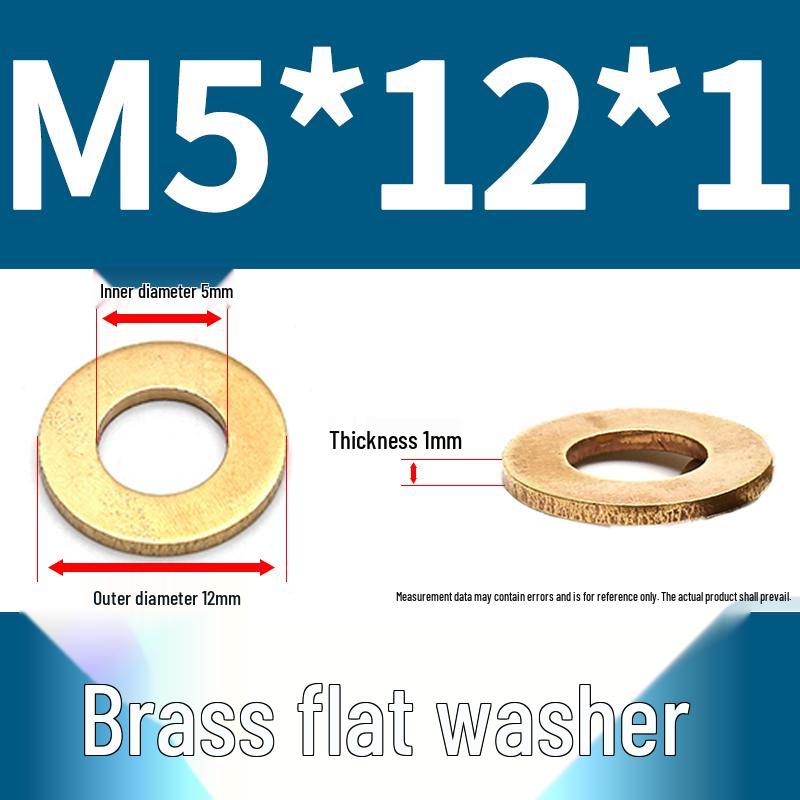 Brass and Copper Shim Washers: Sizes M2-M20