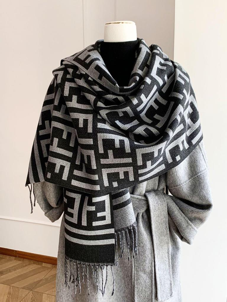 Women's Double-Sided Faux Cashmere Tassel Shawl - Warm, Thick High-End Autumn & Winter Scarf